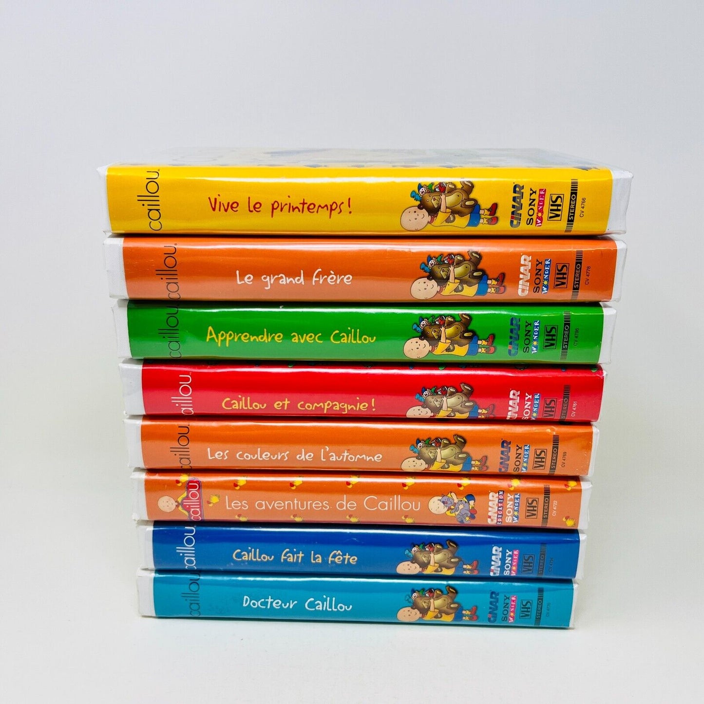 8x Caillou VHS en Français/in French Testés Cinar NTSC Lot Set Docteur Caillou