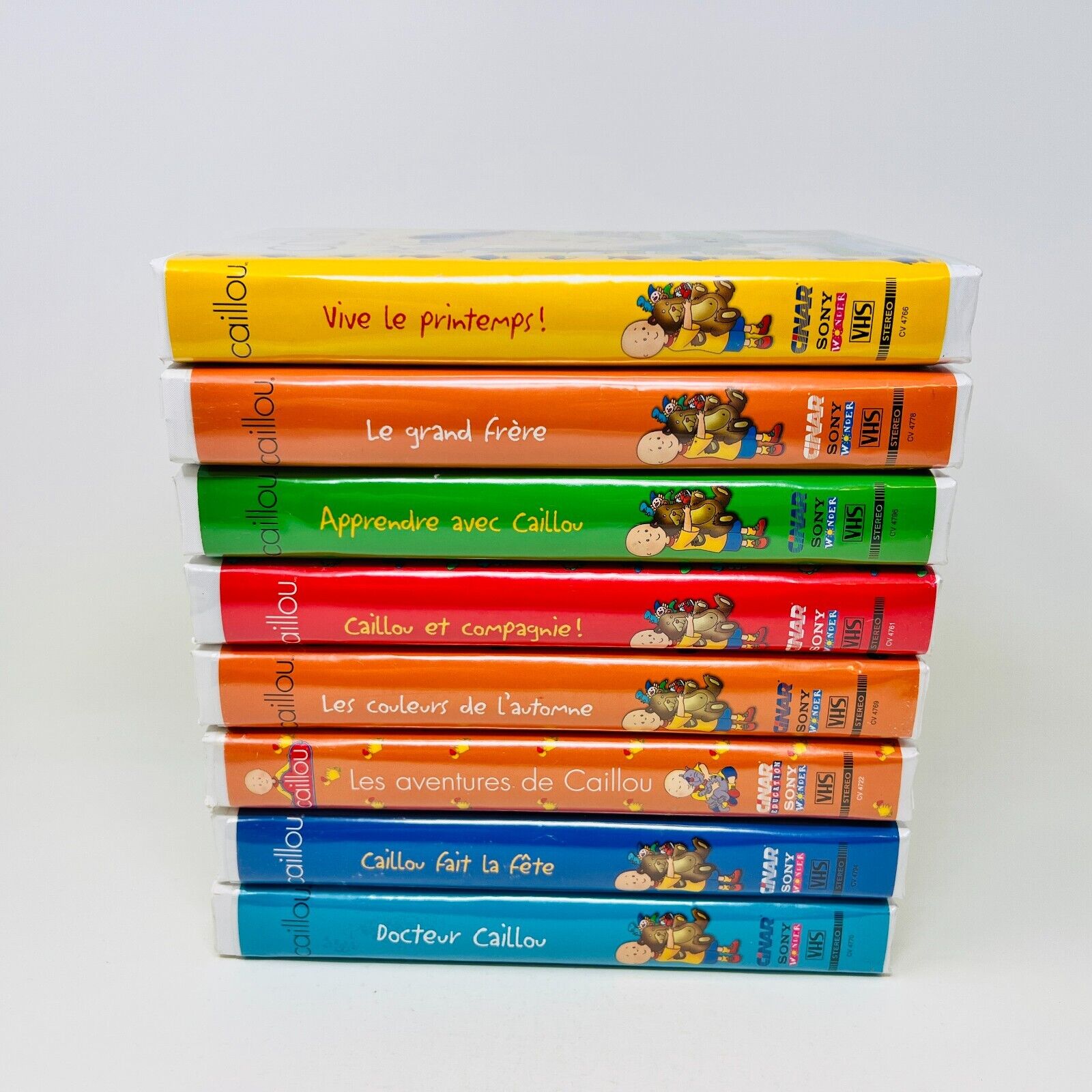 8x Caillou VHS en Français/in French Testés Cinar NTSC Lot Set Docteur Caillou