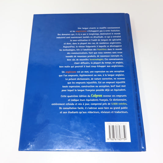 Le Colpron le Dictionnaire des Anglicismes Forest/Boudreau 1998 HC Français 90s