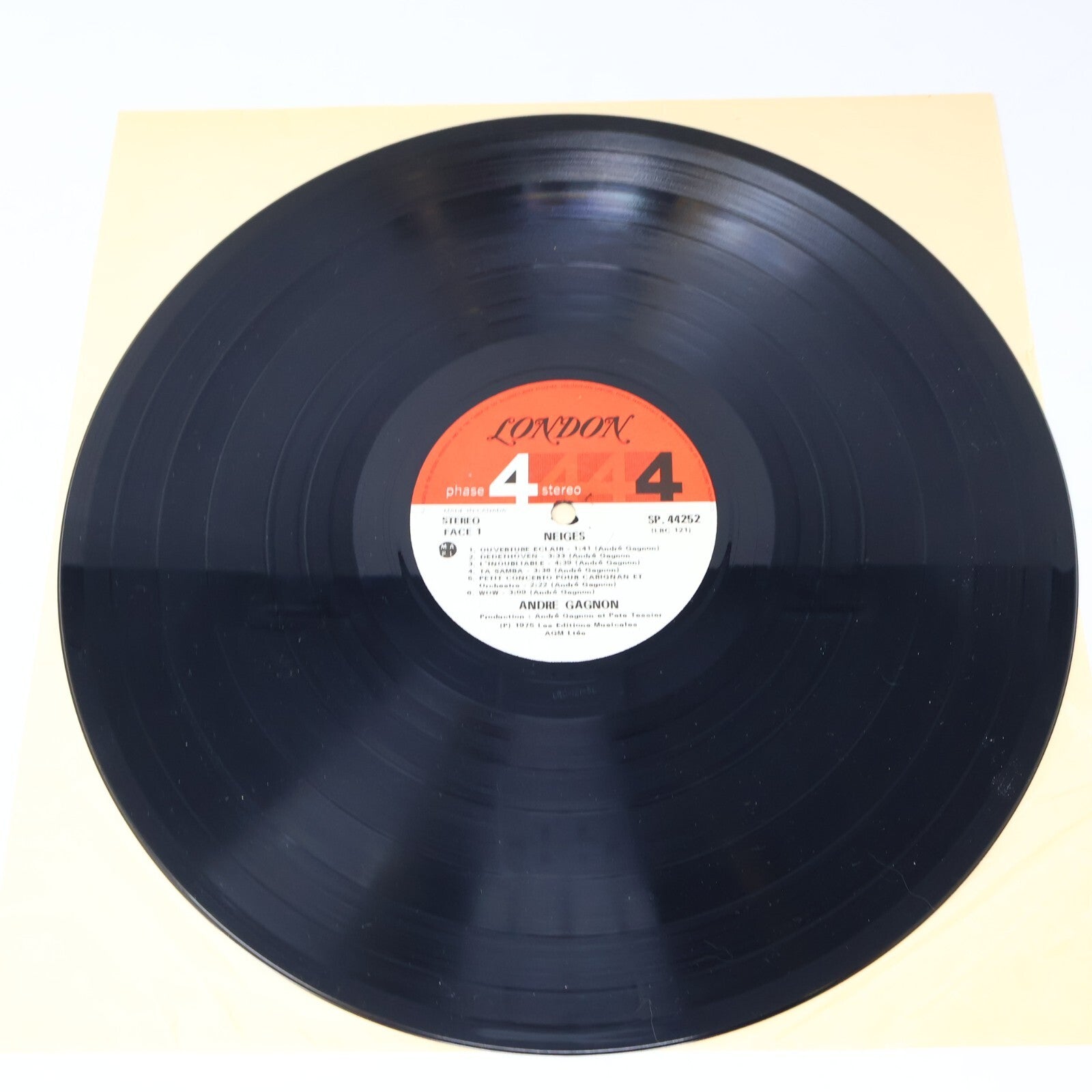 André Gagnon Lot 6 Disques Neiges/Projection/Saint-Laurent/Encore/Saga Record LP