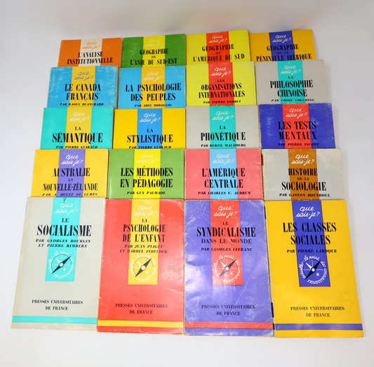 Que Sais-Je? Lot 26 Livres Éducation Géographie Société et Culture PUF Français