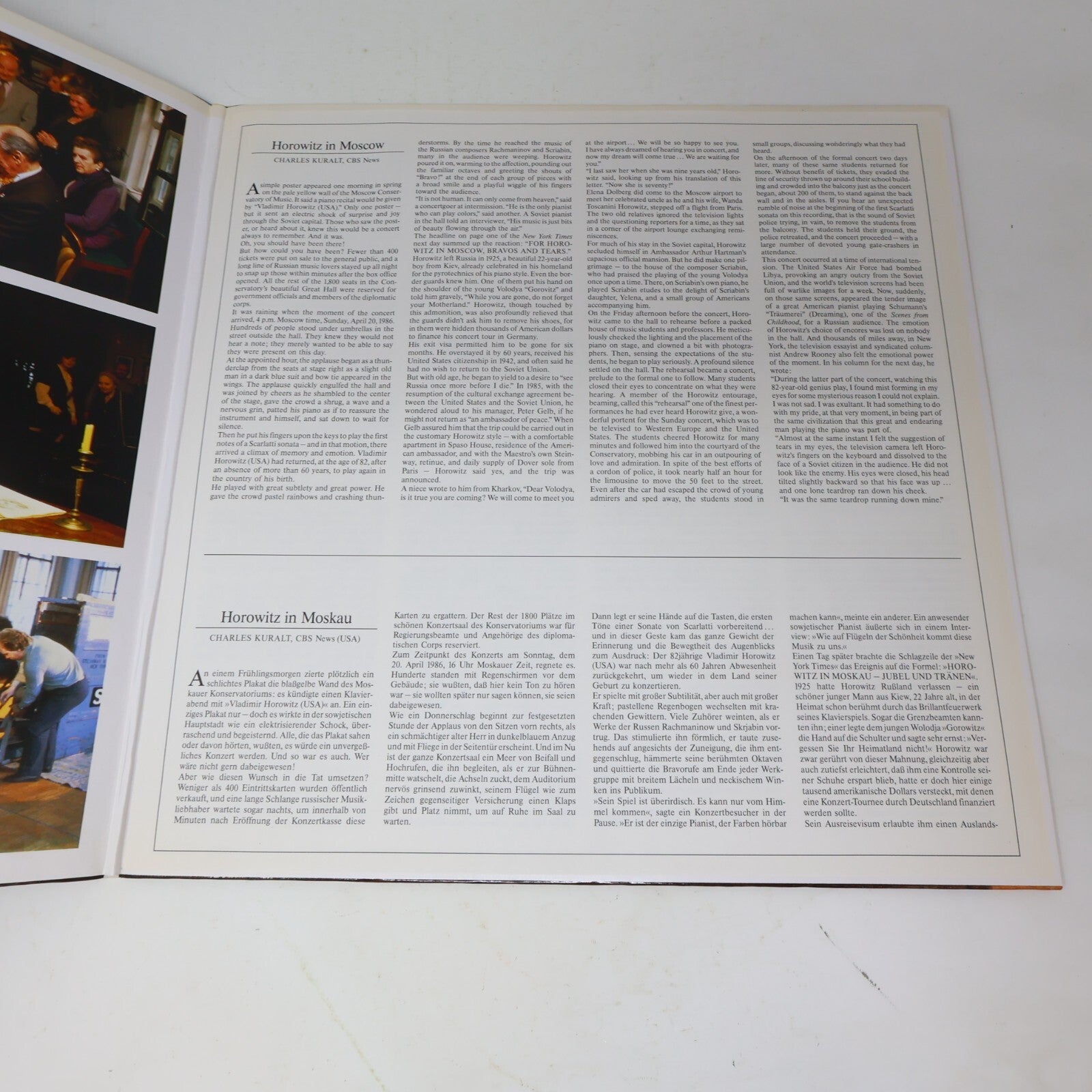Horowitz In Moscow LP Record Vinyl 1986 Deutsche Grammophon 419 499-1 Piano