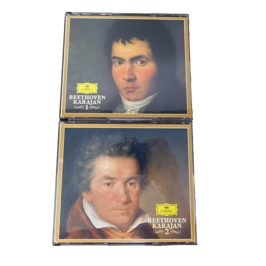 Beethoven Karajan #1-2 Symphonies 1-9 Lot 2 CD Boxset Deutshe Grammophon Tested