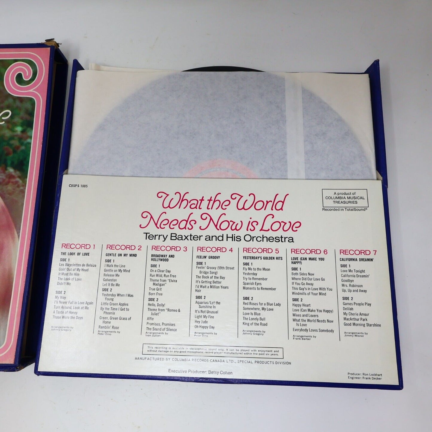 Terry Baxter & Orchestra What The World Needs Now is Love 7xLP Record C8SPS 1005
