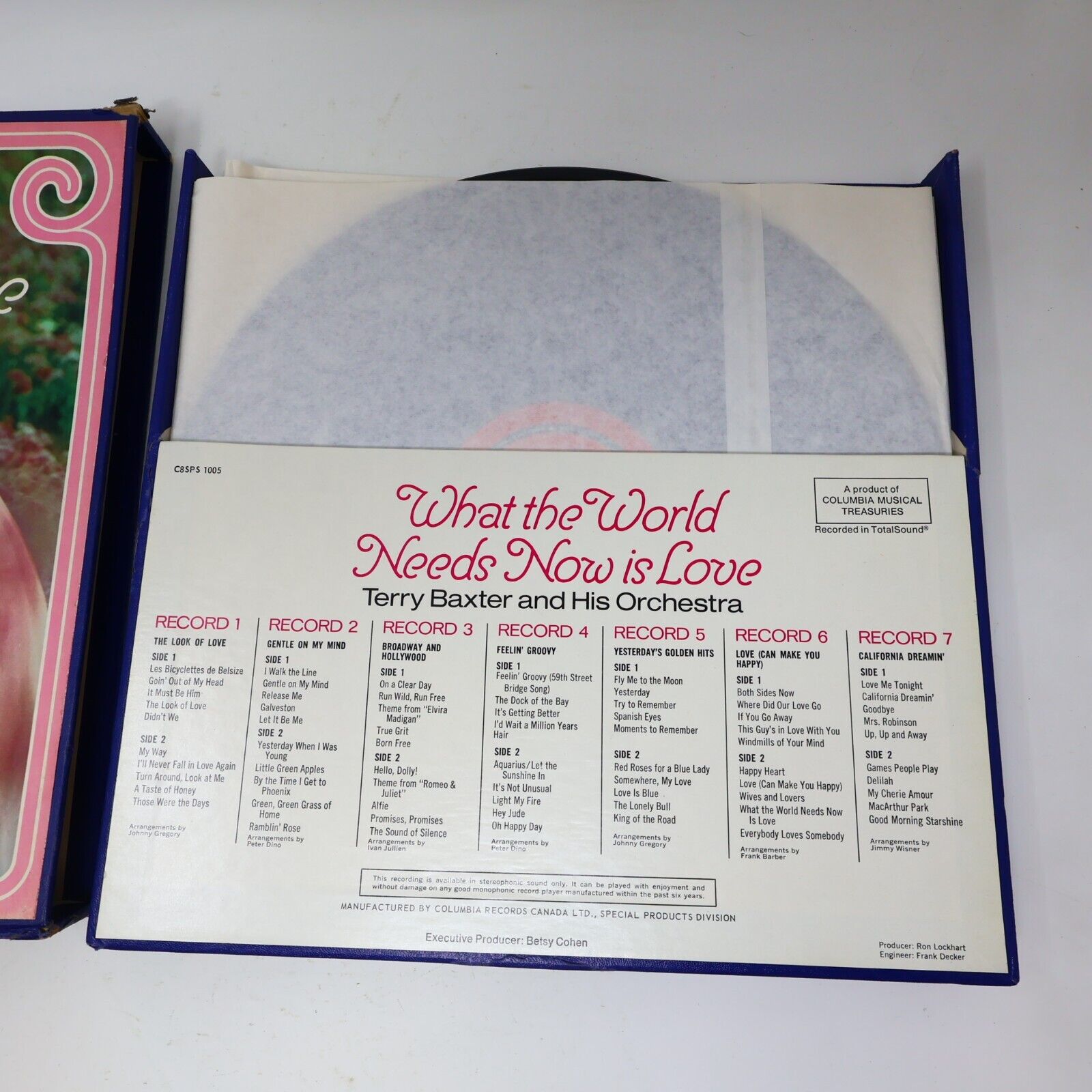 Terry Baxter & Orchestra What The World Needs Now is Love 7xLP Record C8SPS 1005