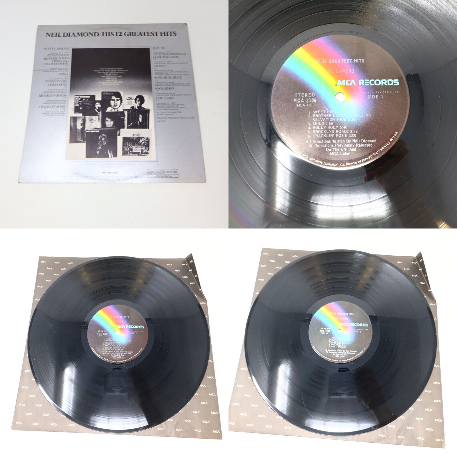 7x Neil Diamond LP Records Lot Serenade September Morn Rainbow Way To The Sky