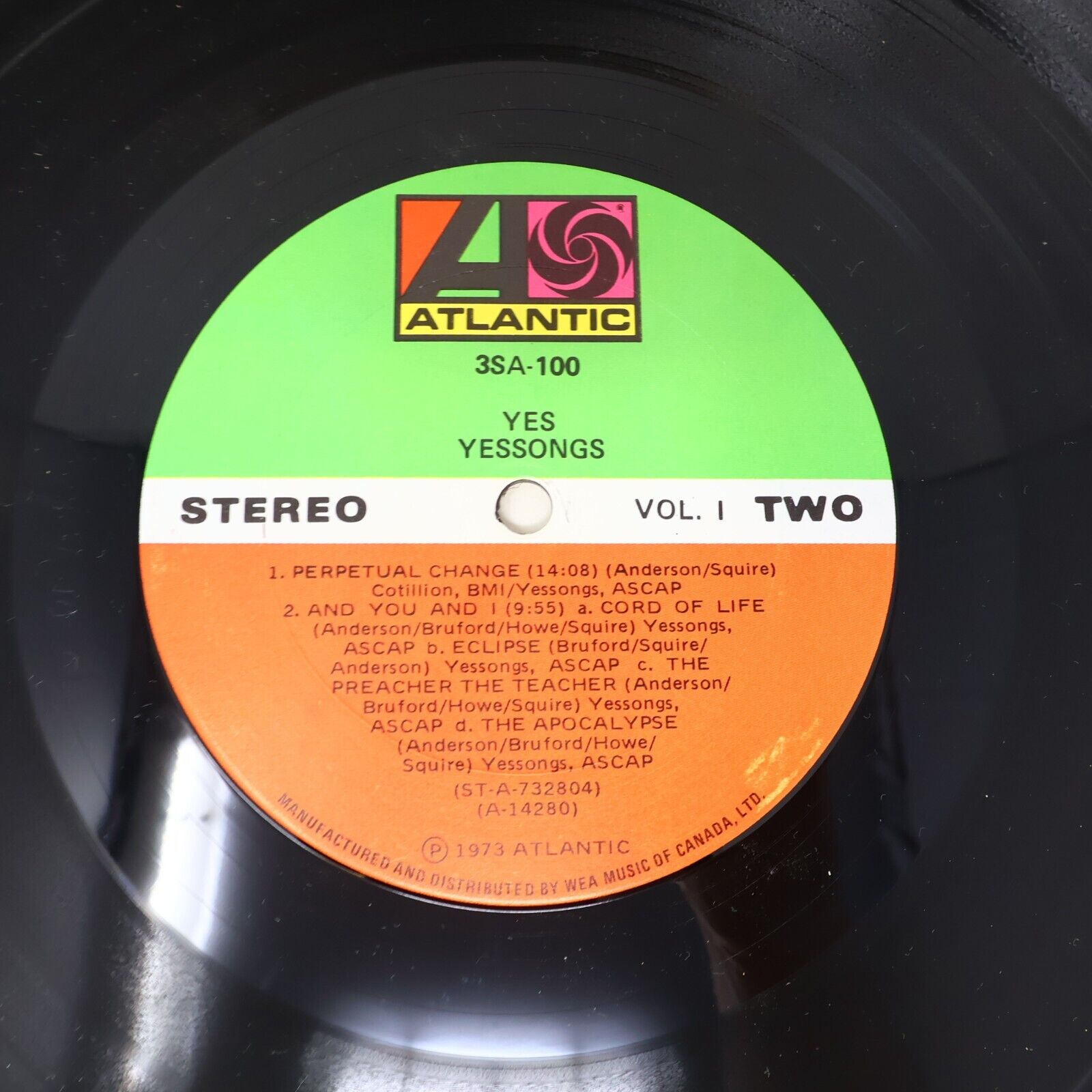 Yes Yessongs 3x LP Record Vinyl 1973 Canada Atlantic SD 3-100 Booklet Included