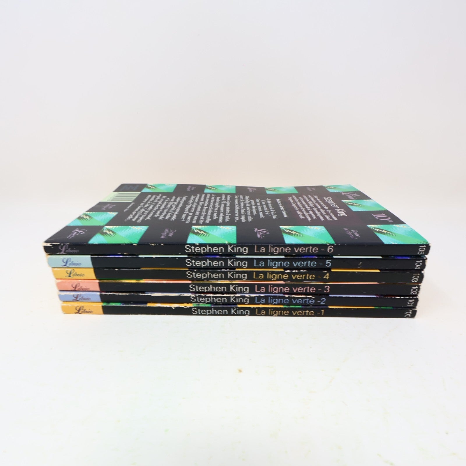 La Ligne Verte The Green Mile Lot 6 Livres Stephen King Horreur Thriller 1996 PB