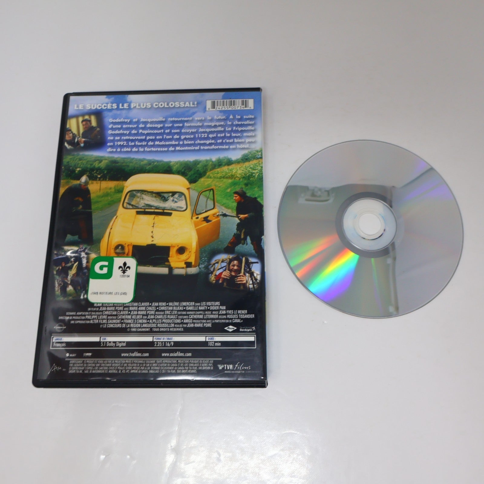 Les Visiteurs DVD Jean Reno/Christian Clavier Voyage Temps NTSC Région 1 Testé