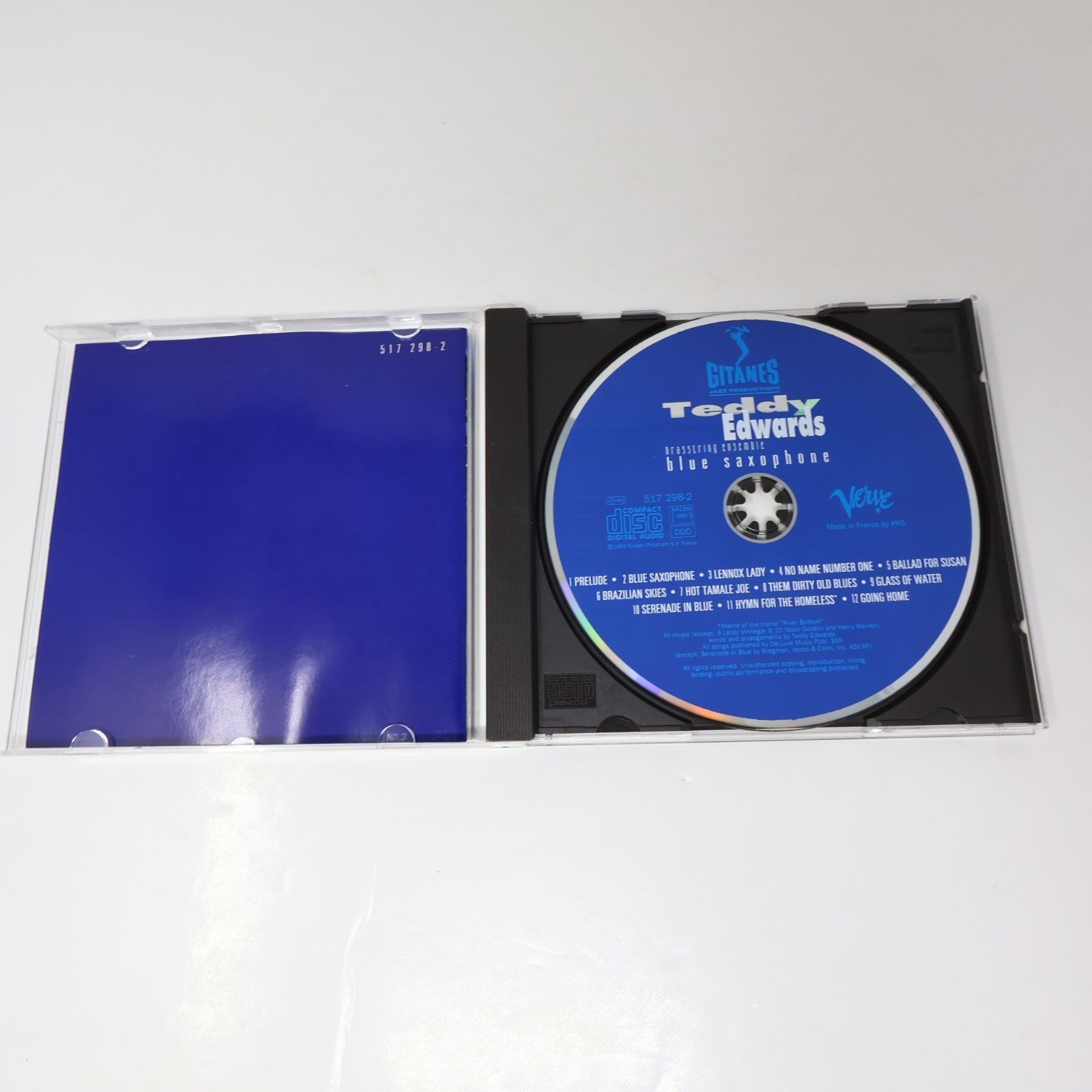 Teddy Edwards Brasstring Ensemble Blue Saxophone CD Gitanes Jazz Verve 517 298-2