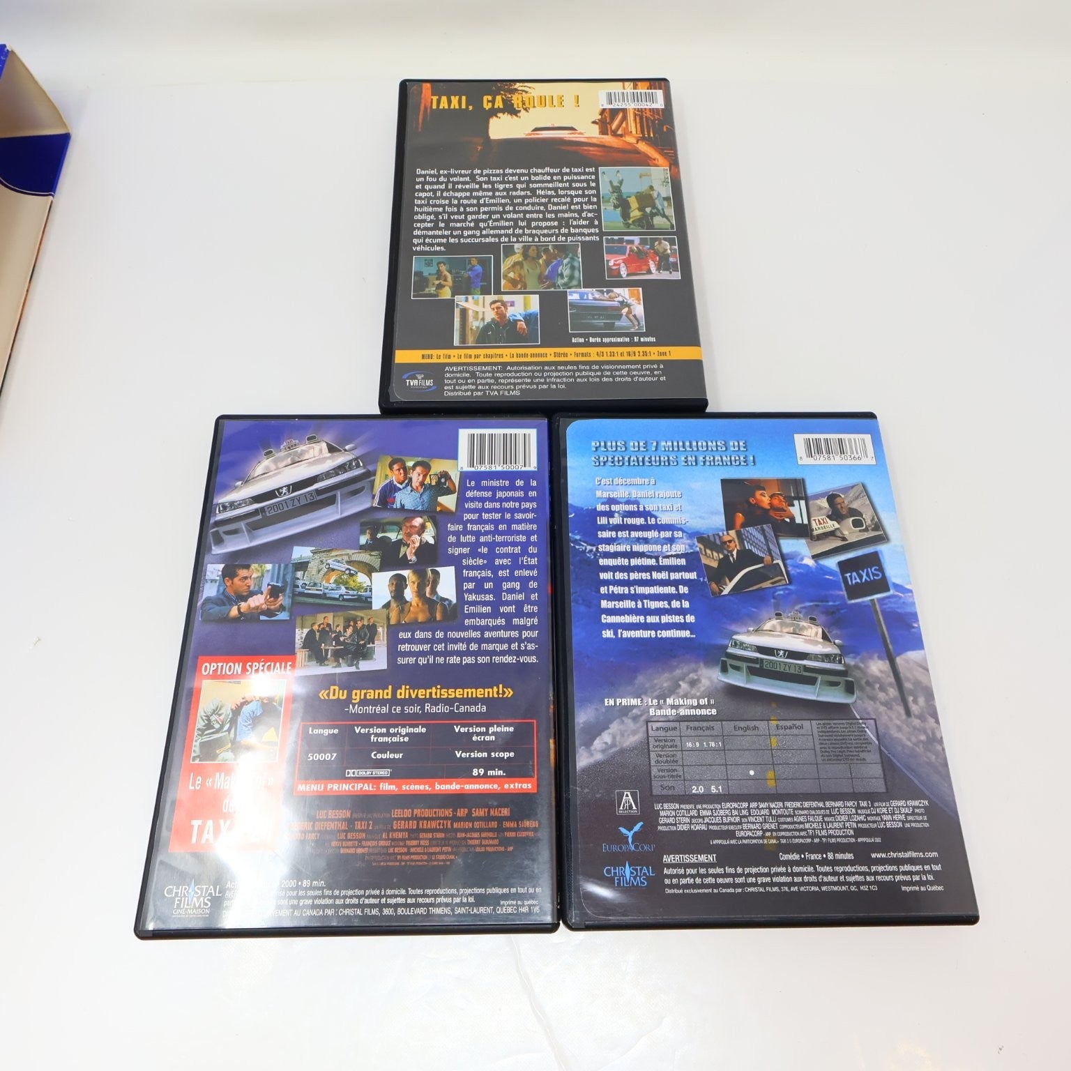 Coffret Taxi #1-2-3 Les Grands Classiques DVD Luc Besson Action NTSC Region 1