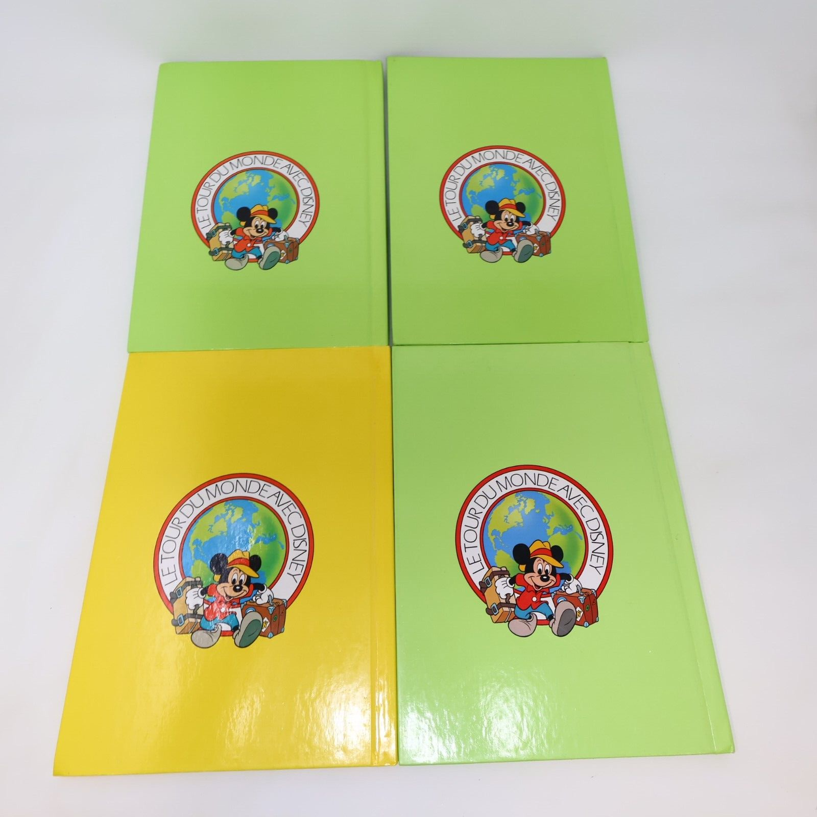 Lot 10 Livres Le Tour du Monde avec Disney Grolier Jeunes Enfants Français 90s