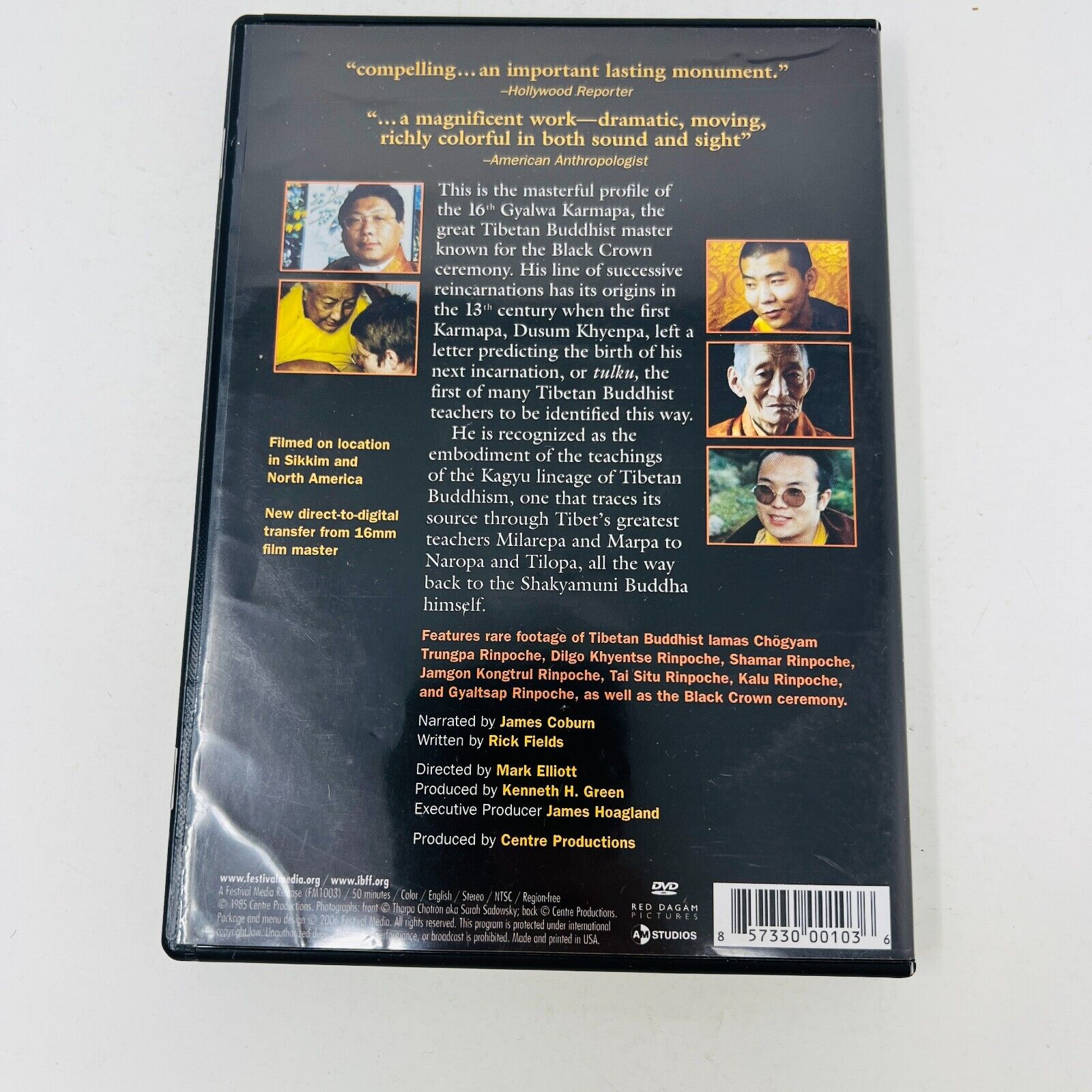 2006 The Lion’s Roar DVD Mark Elliot/James Coburn 16th Gyalwa Karmapa NTSC