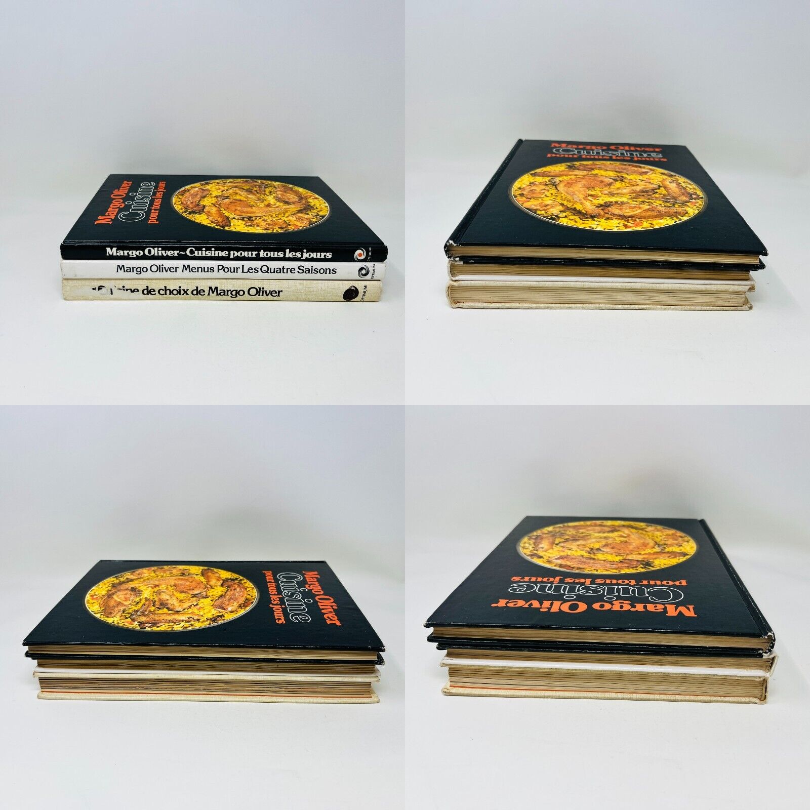 3x Margo Oliver Cuisine de Choix/Menus Quatre Saisons/Jours Lot Livres Recettes