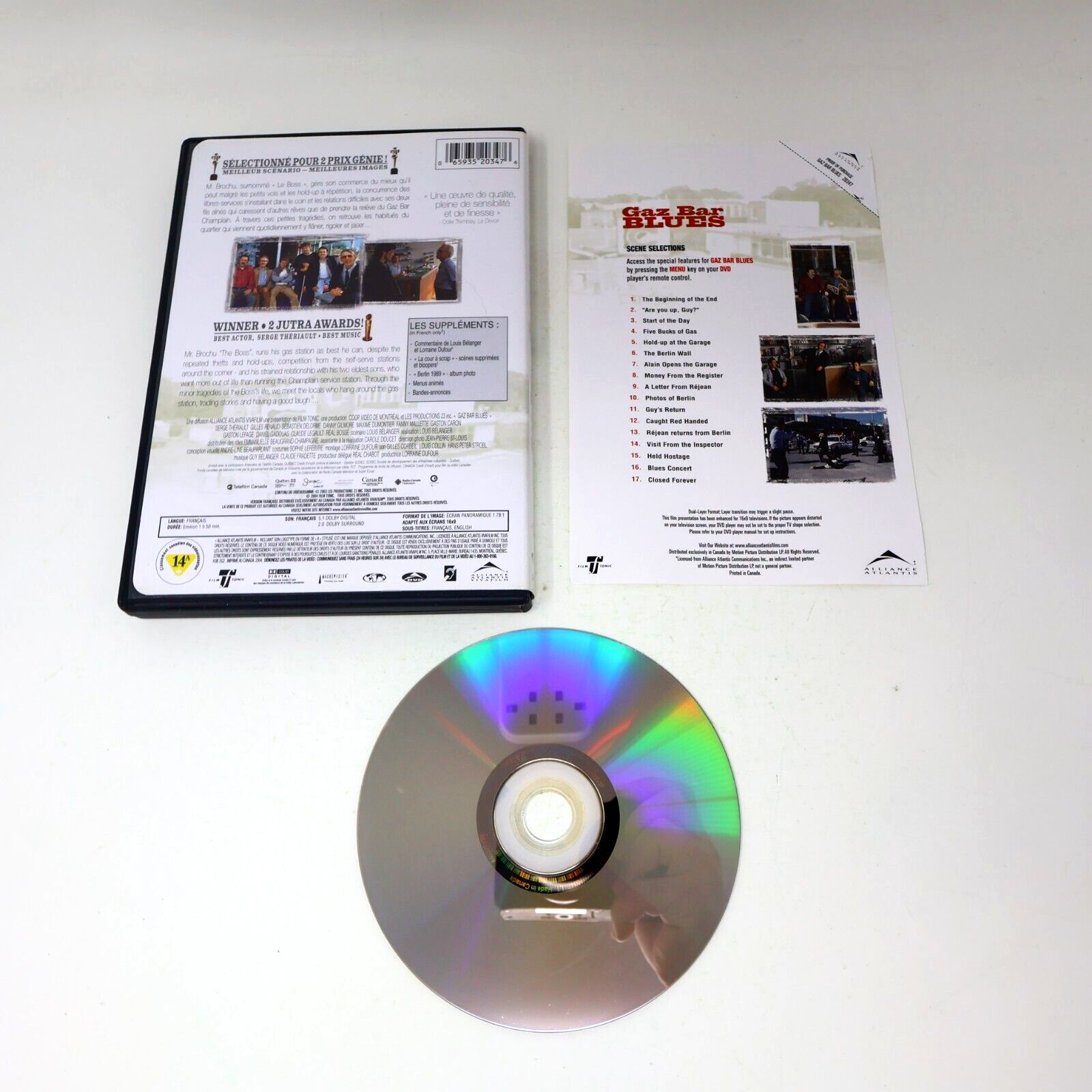 Gaz Bar Blues DVD Testé Québécois Français French Only Serge Thériault Region 1