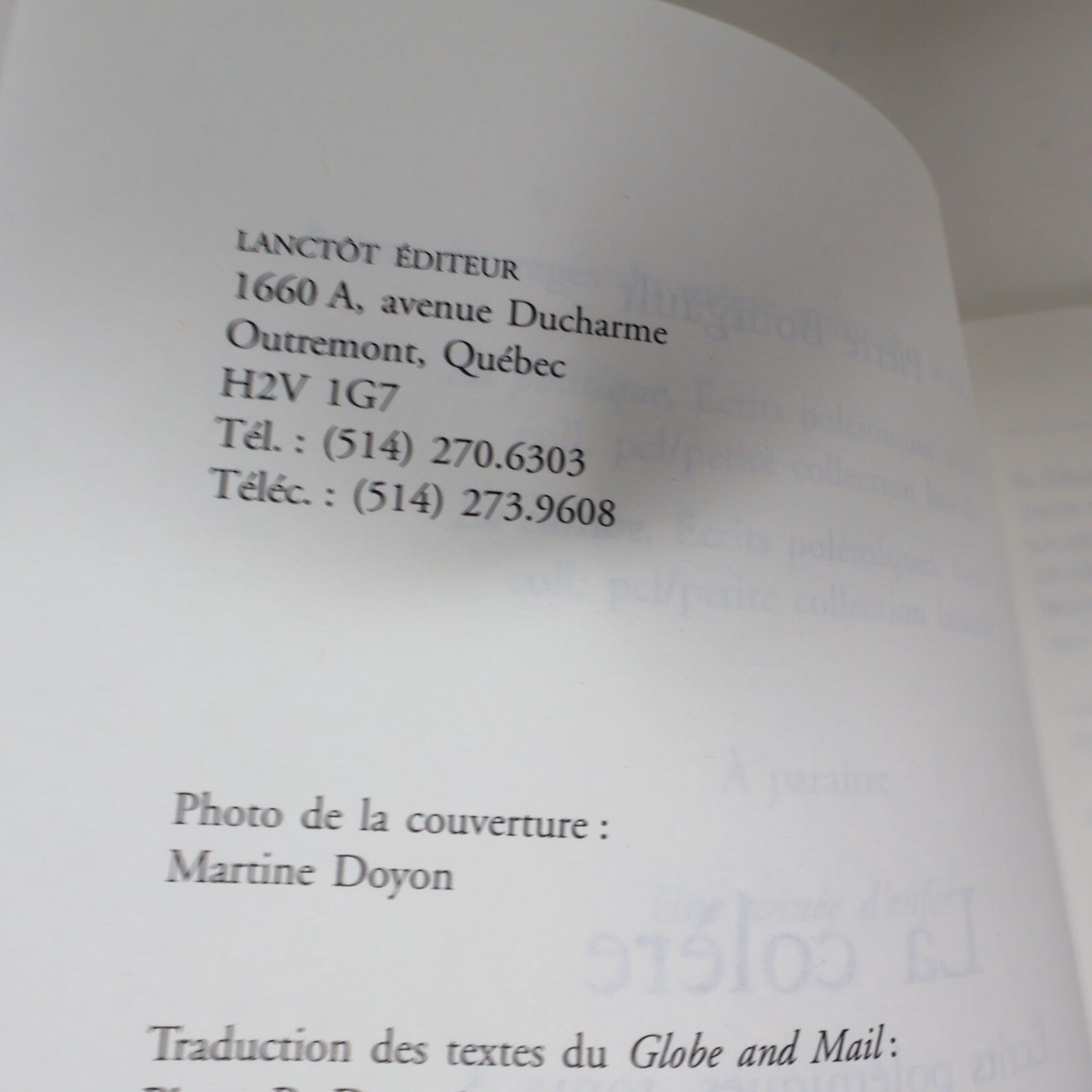 Ecrits Polémiques #3 La Colère Pierre Bourgault Lanctôt Québec Politique 1996 PB