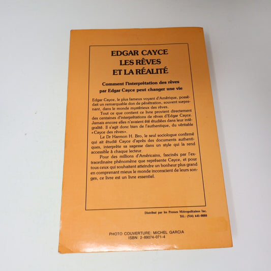 1983 Edgar Cayce les Rêves et la Réalité Harmon Hartzell Bro/Hugh Lynn Cayce PB