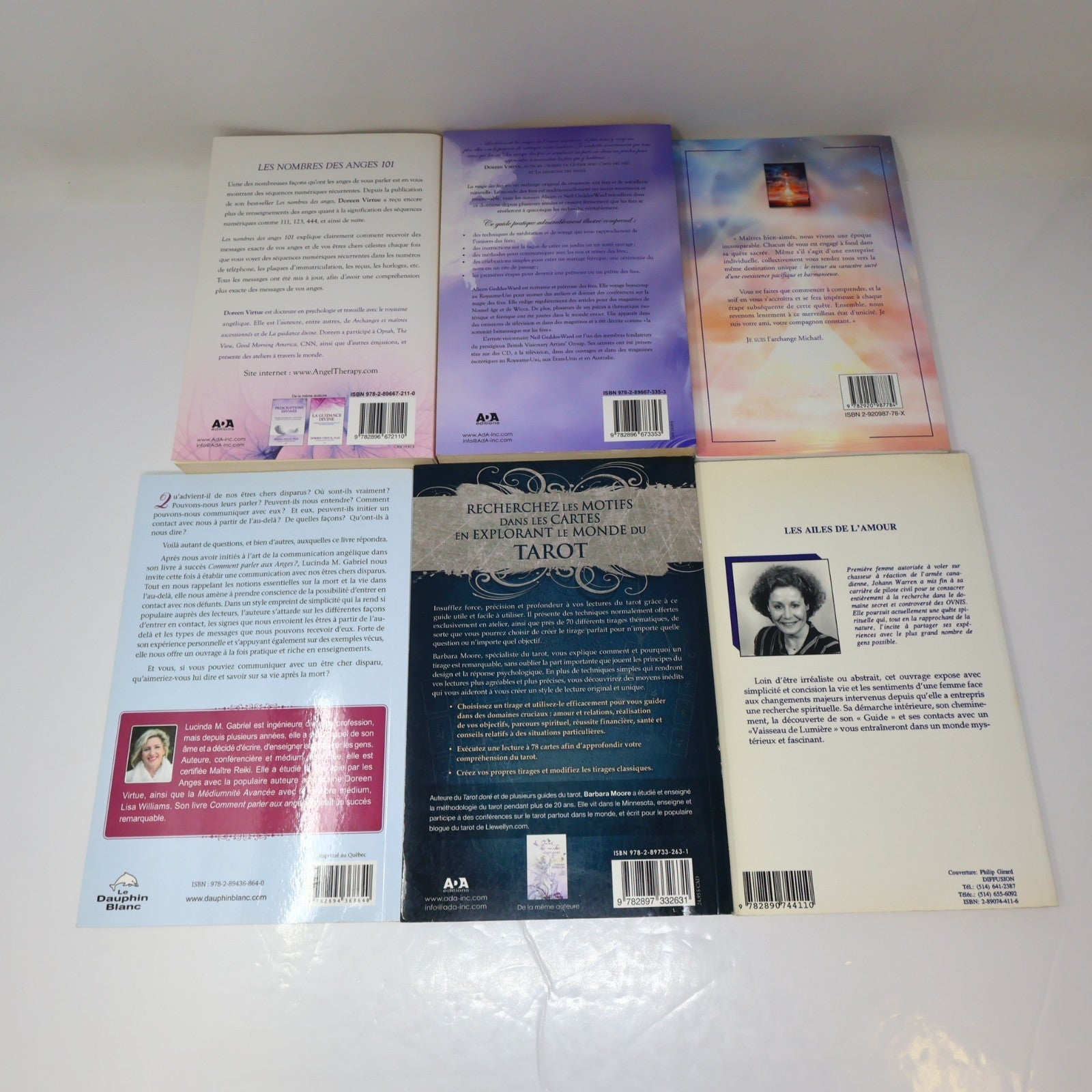 Ésotérisme Spiritualité Anges Lot 8 Livres Français French Virtue/Moore/Warren