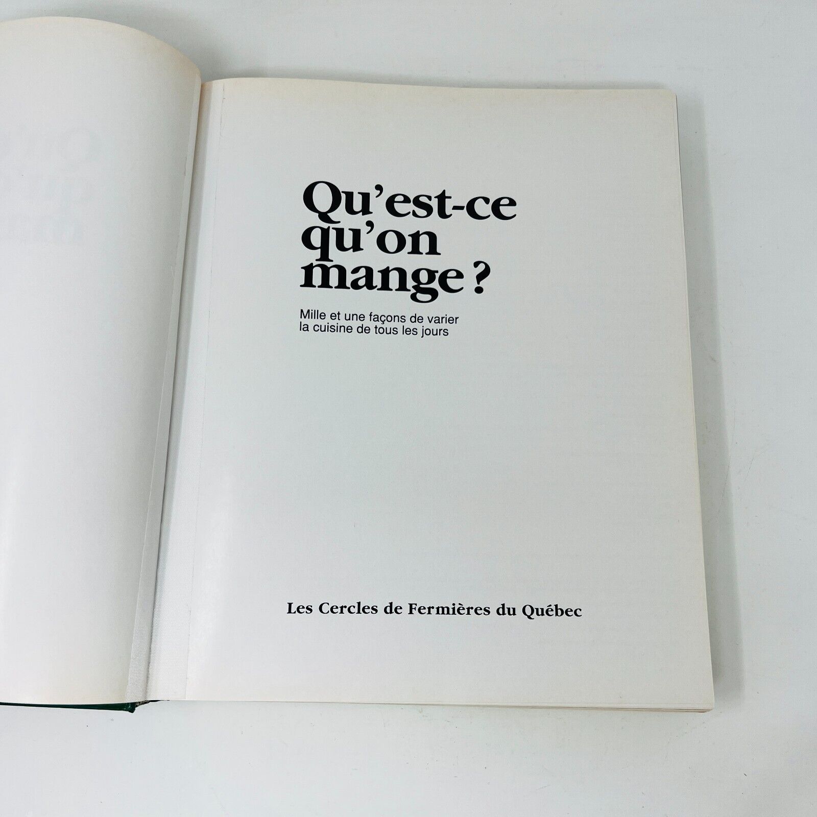 Qu'est-ce qu'on Mange? #1-5 Série Complète Recettes Cercles Fermières Québec Lot