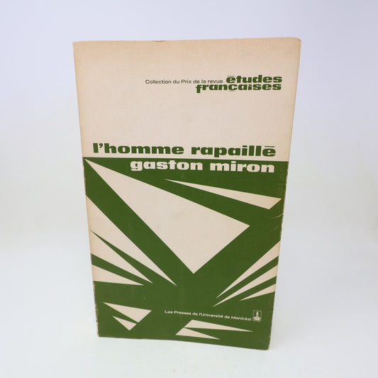 1978 L'Homme Rapaillé Gaston Miron Littérature Québécoise Poésie Français Livre
