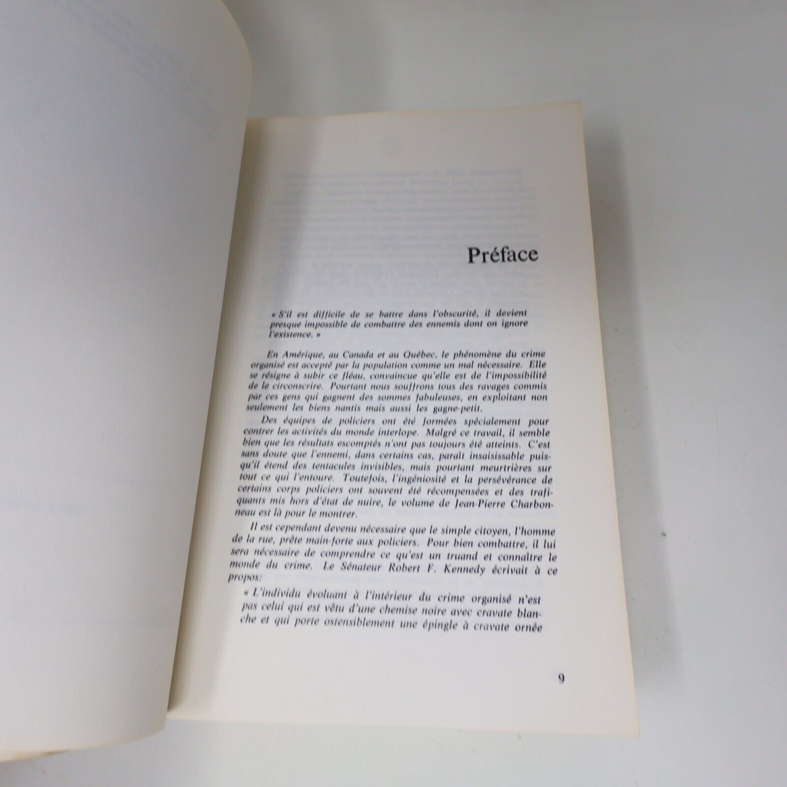 1975 La Filière Canadienne Jean-Pierre Charbonneau Sociologie Crime Mafia Livre