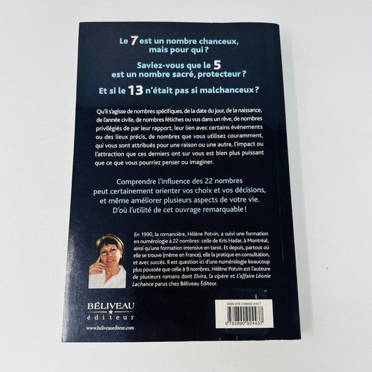2010 22 Nombres et leurs Secrets de Hélène Potvin Béliveau Éditeur Paperback PB