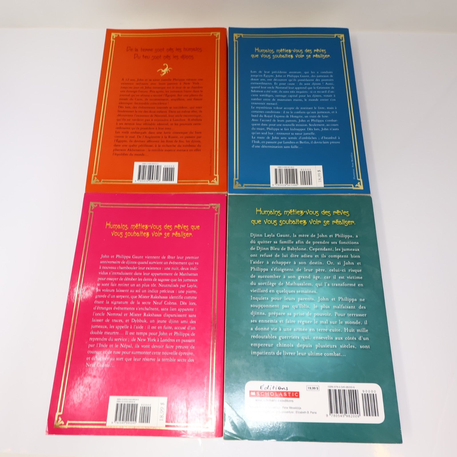 Les Enfants de la Lampe Magique #1-4 Lot 4 Livres P. B. Kerr Français French PB