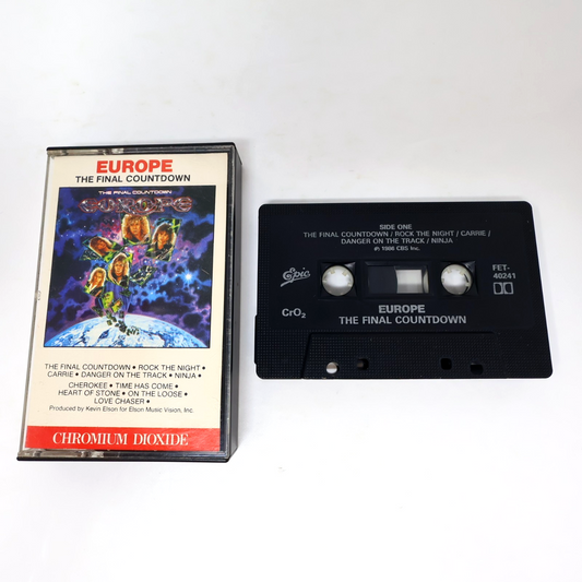 Europe The Final Countdown Cassette Rock Carrie/On The Loose 1986 FET-40241