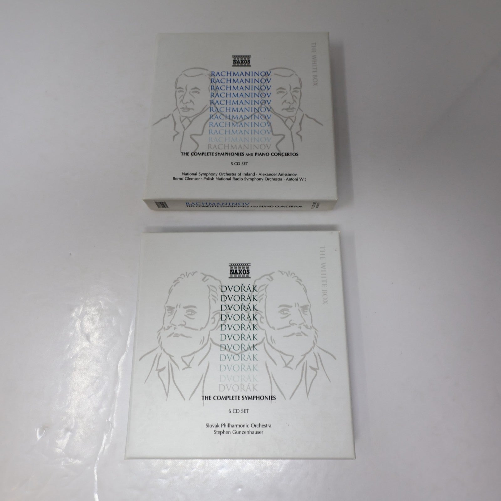 Naxos The Complete Symphonies 5 Box CD Lot Rachmaninov/Dvorak/Tchaikovsky/Arnold