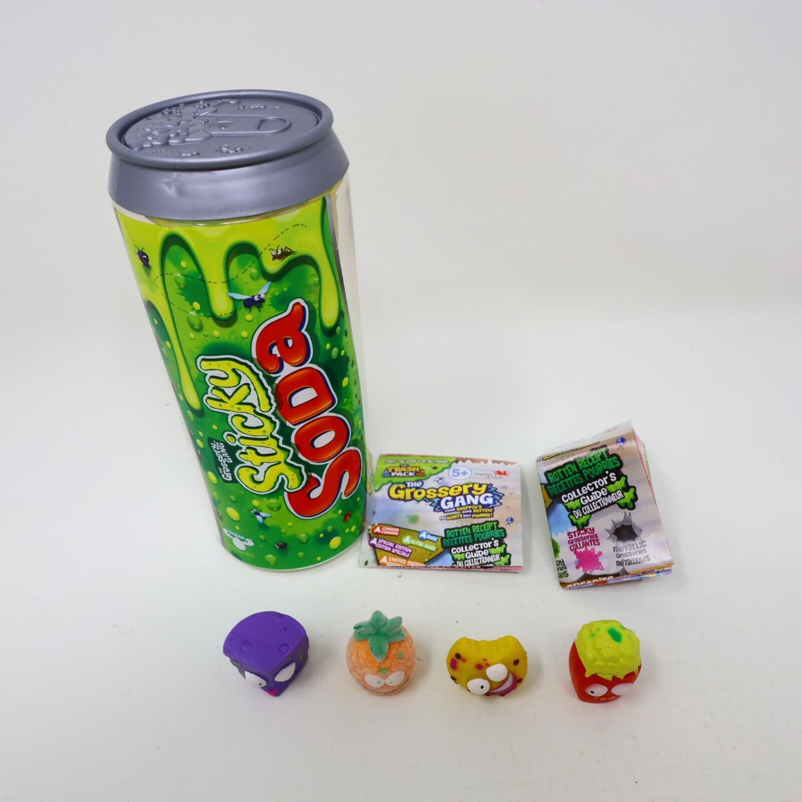 Lot of 4 Grossery Gang Trash Pack Figures Moose Rotten Apple Pie Sour Pinapple