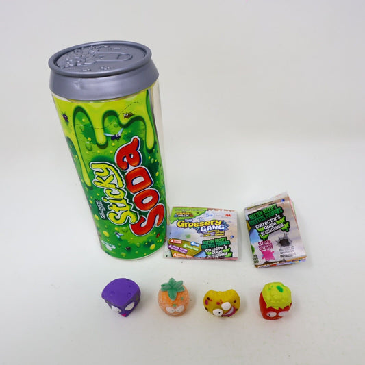 Lot of 4 Grossery Gang Trash Pack Figures Moose Rotten Apple Pie Sour Pinapple