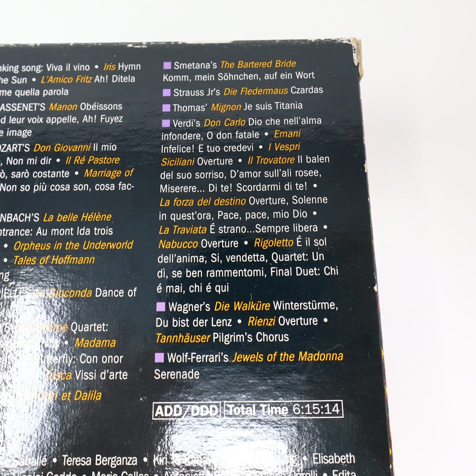 A Night At The Opera 5 CD Set Adam/Bellini/Puccini/Smetana/Massenet/Gounod EMI