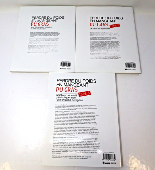 Perdre du Poids en Mangeant du Gras #1-3 Lot 3 Livres Cétogène Recettes Cuisine
