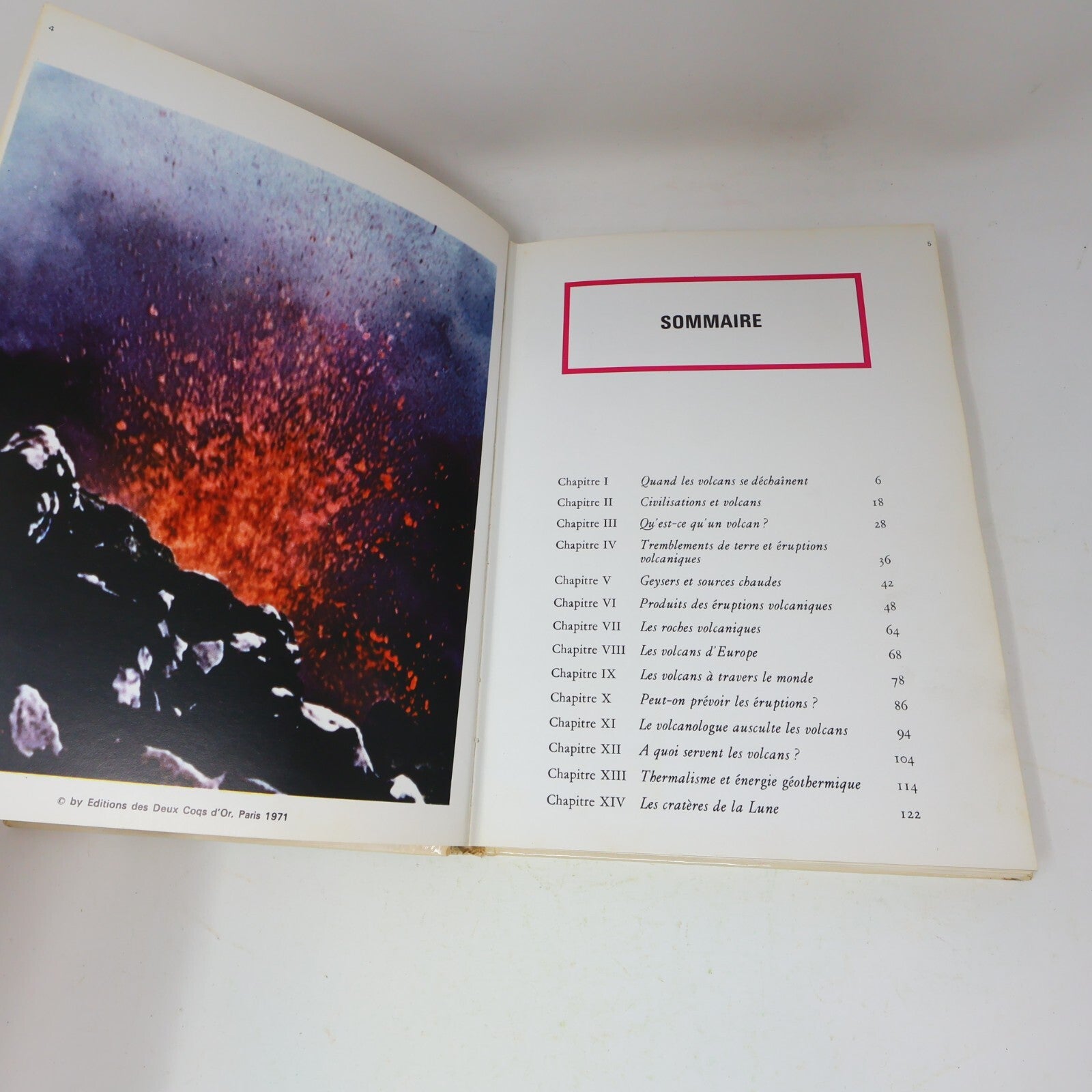 1971 Volcans et Tremblements de Terre Deux Coqs d'Or Géographie Géologie Livre