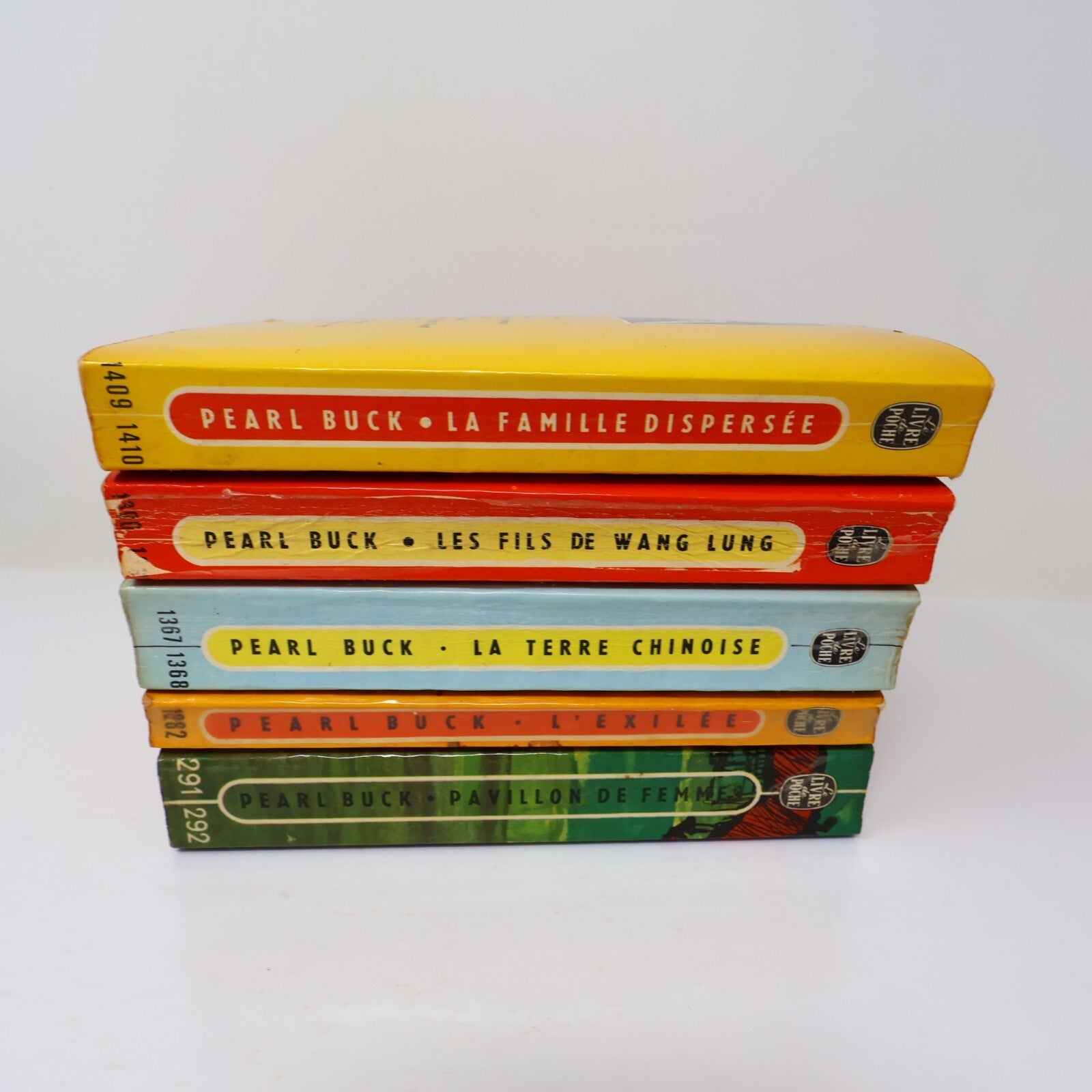Pearl Buck Lot 5 Livres Poche Famille Dispersée/Fls de Wang Lung/L'Exilée French
