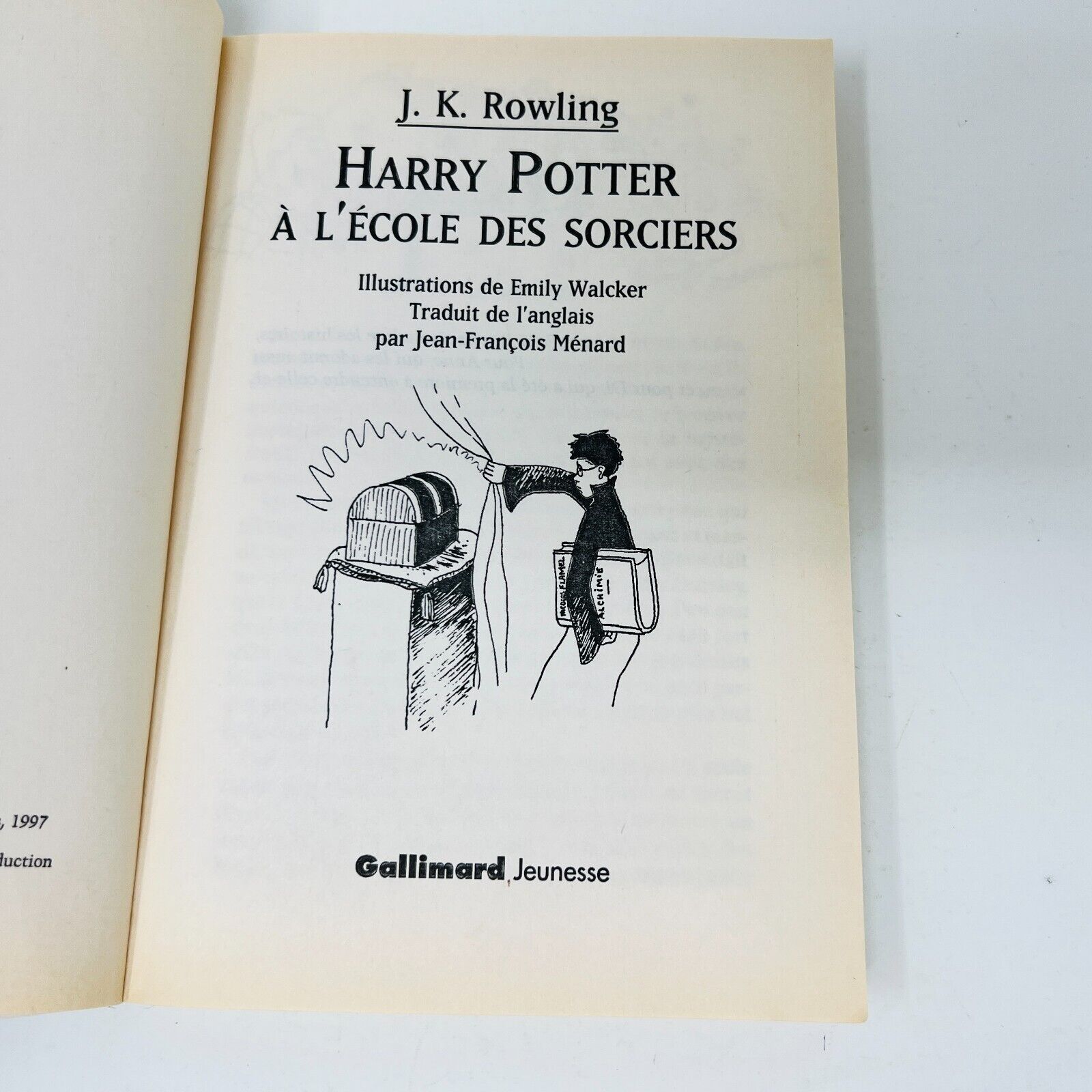 1999 Harry Potter à l'École des Sorciers Illustré Folio Junior Français Walcker