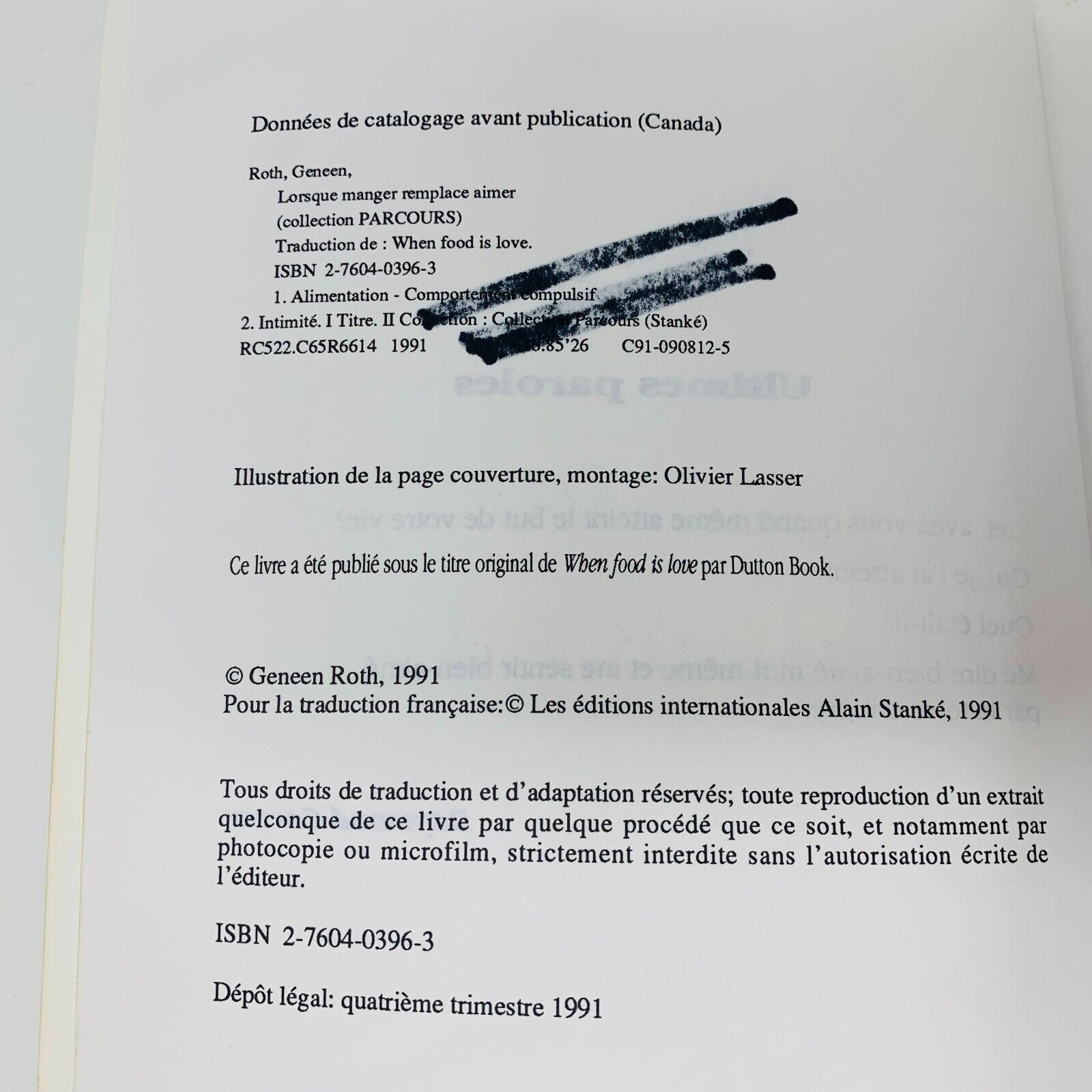 1991 Lorsque Manger Remplace Aimer Stanké Parcours Geneen Roth Comment Maigrir