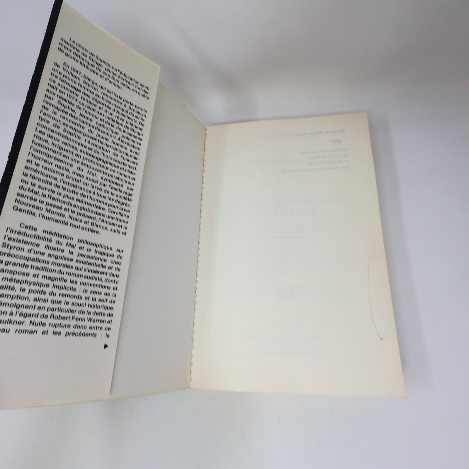 William Styron Lot 3 Livres Le Choix de Sophie/La Proie des Flammes 1-2 Français