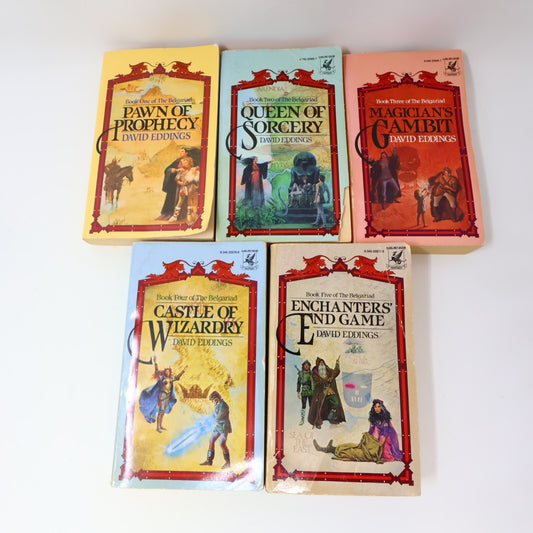 The Belgariad #1-5 5 Books Lot David Eddings Pawn of Prophecy Del Rey Paperback