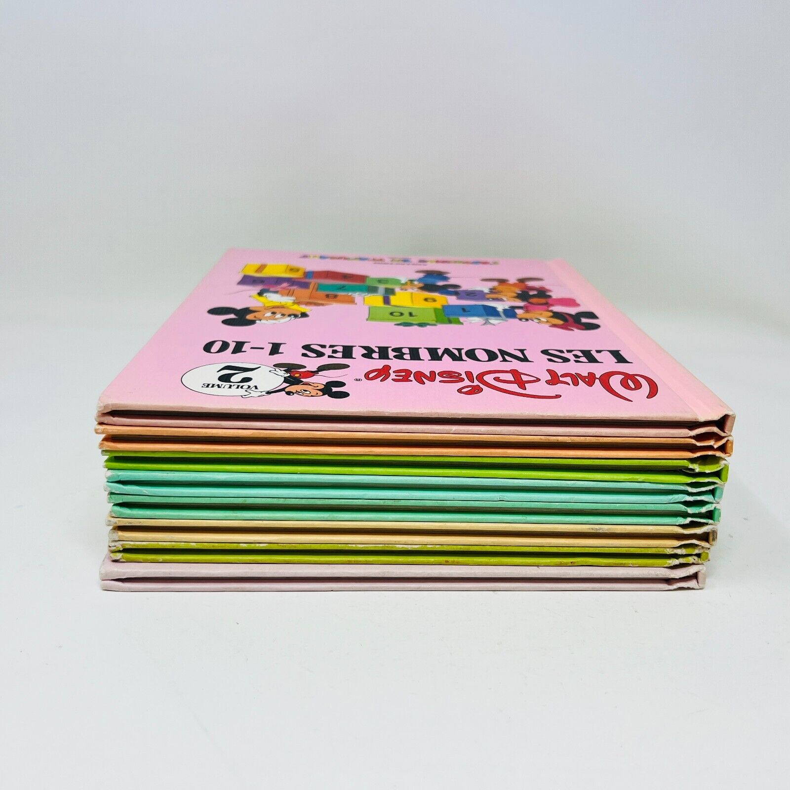 8x J'Apprends en m'Amusant Walt Disney Livres Français/French Children Lot 80s