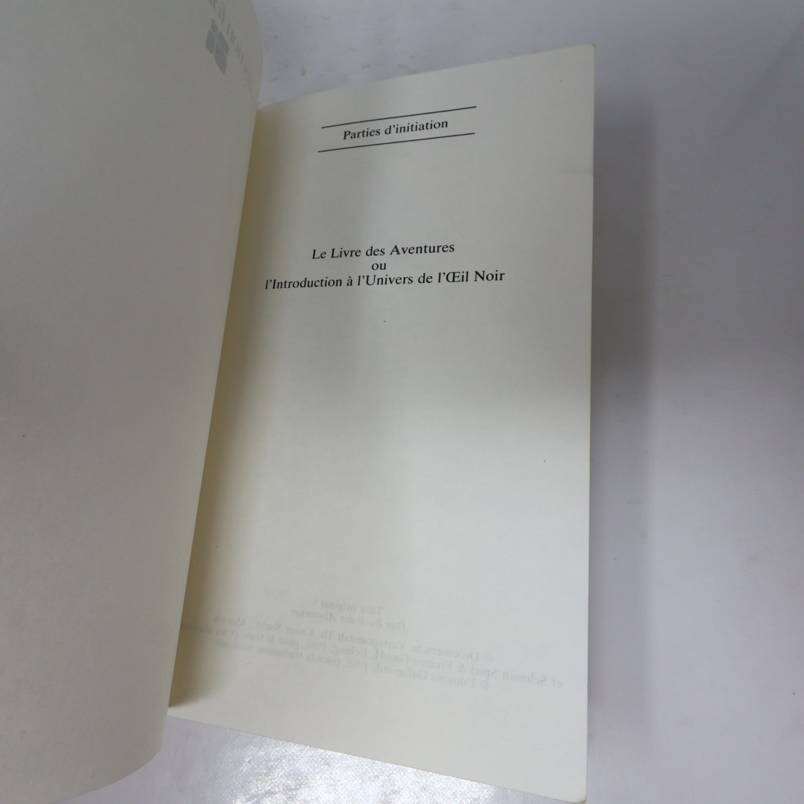 L'Oeil Noir LDVELH Lot 3 Livre des Aventures/Héros Monstres et Forces Obscures