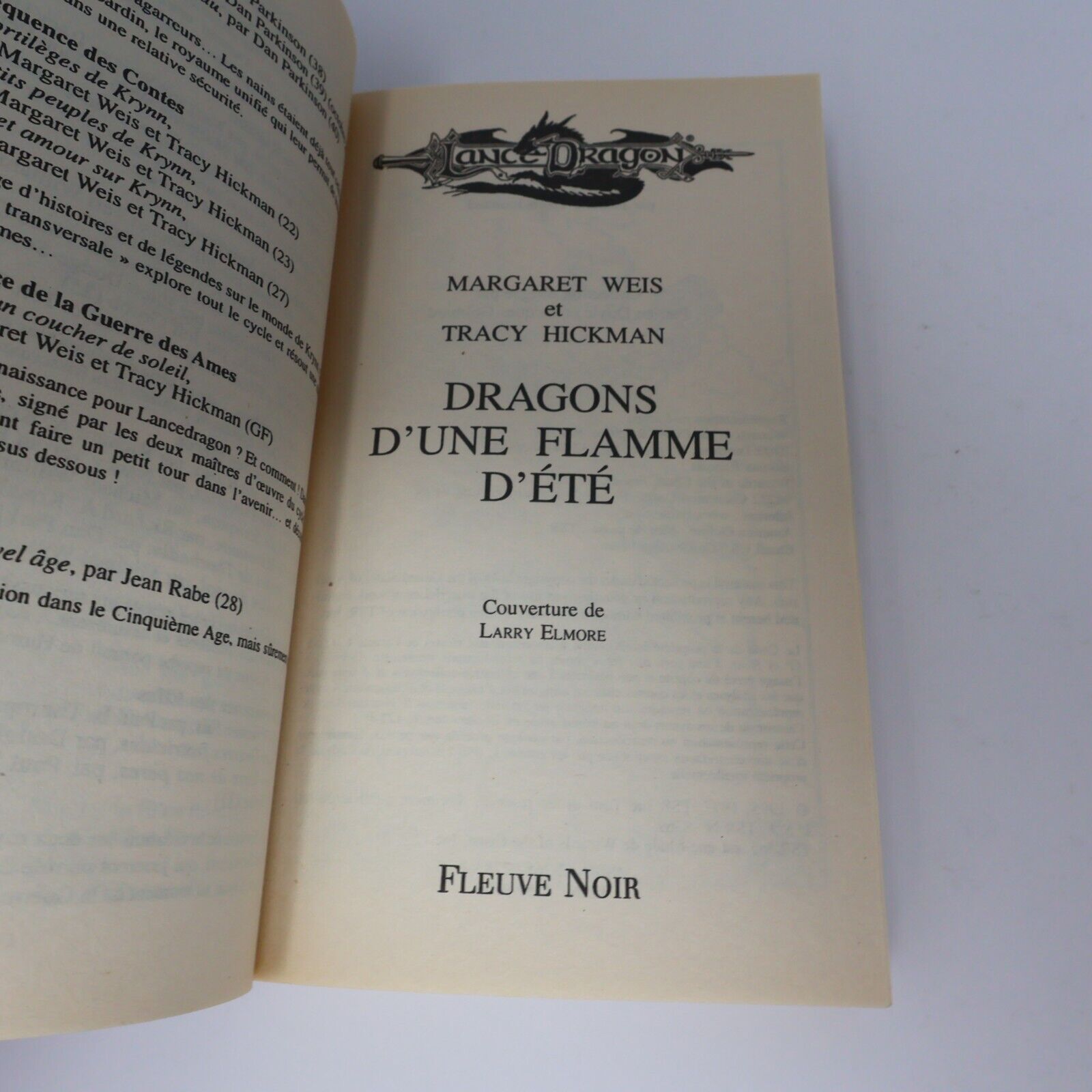2002 Dragons d'une Flamme d'Été LanceDragon #42 Weis/Hickman Dragonlance PB Book