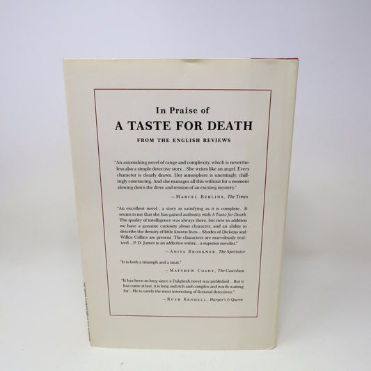 1986 A Taste For Death P. D. James Mystery Thriller Crime Knopf Hardcover Book