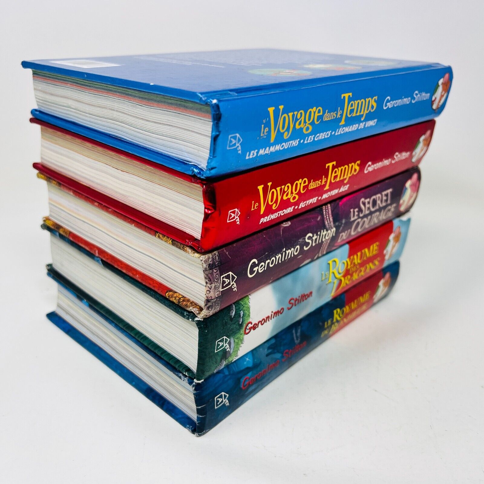 5x Geronimo Stilton Royaume Bonheur Dragons Voyage Temps Français Lot Livres