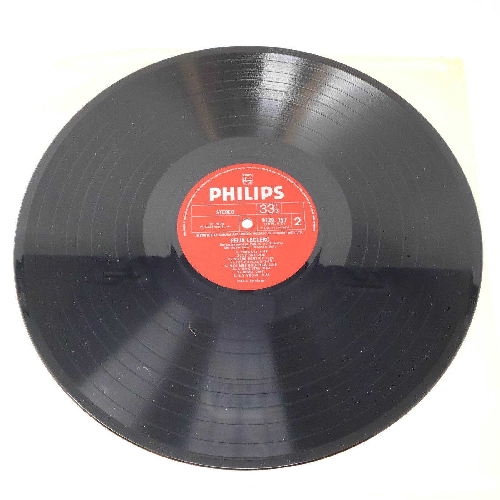 Félix Leclerc Lot 4 Disques Mon Fils/Chansons Dans La Mémoire Longtemps Record