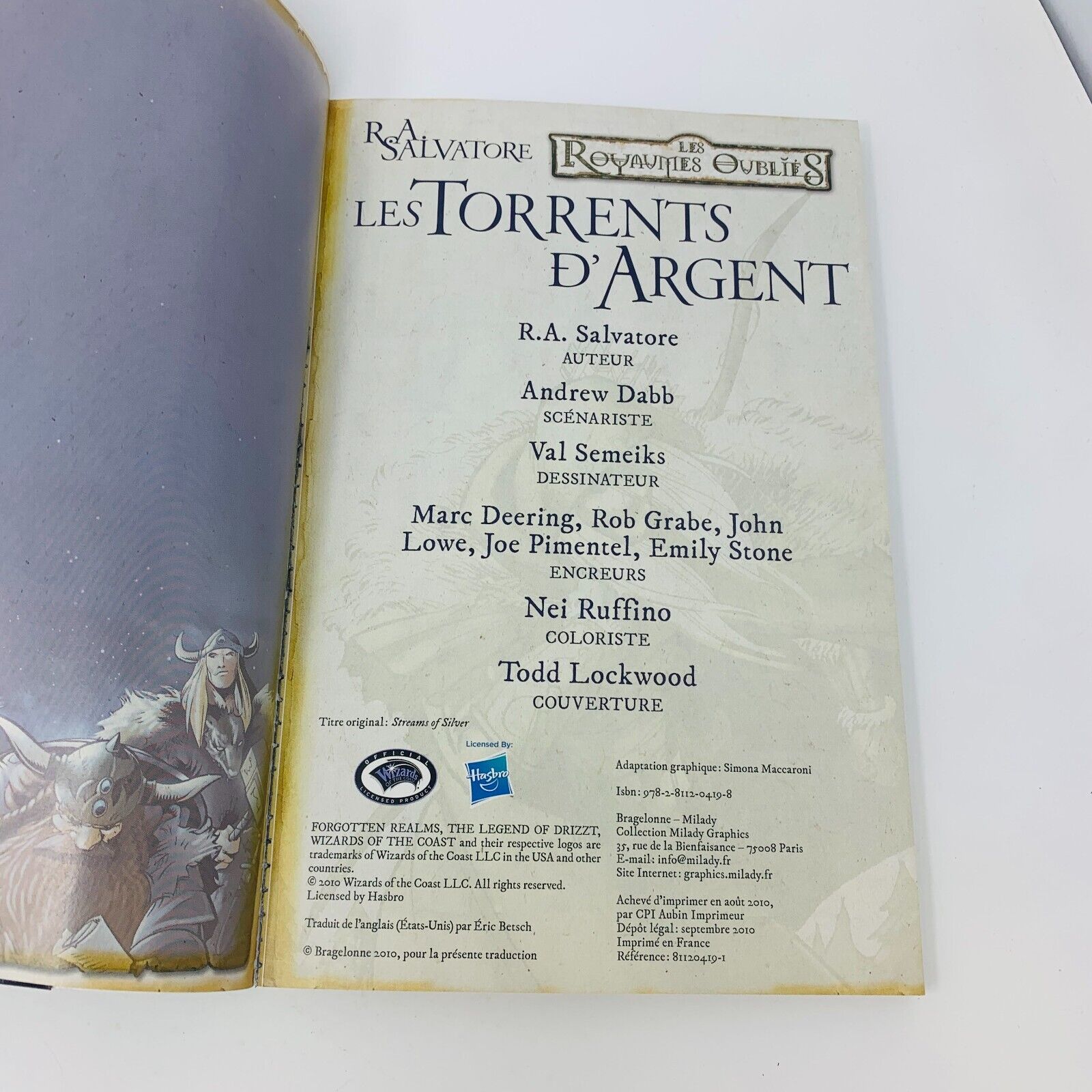 La Légende de Drizzt #5 Les Torrents D'Argent BD Les Royaumes Oubliés Salvatore