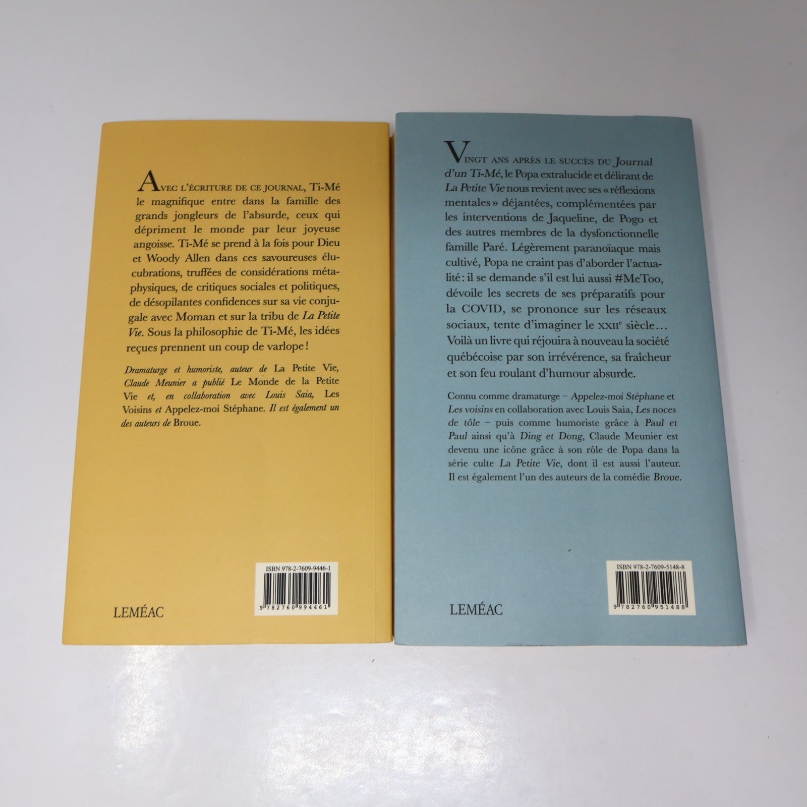 Journal d'un Ti-Mé/Réflexions Mentales Lot 2 Livres Claude Meunier La Petite Vie