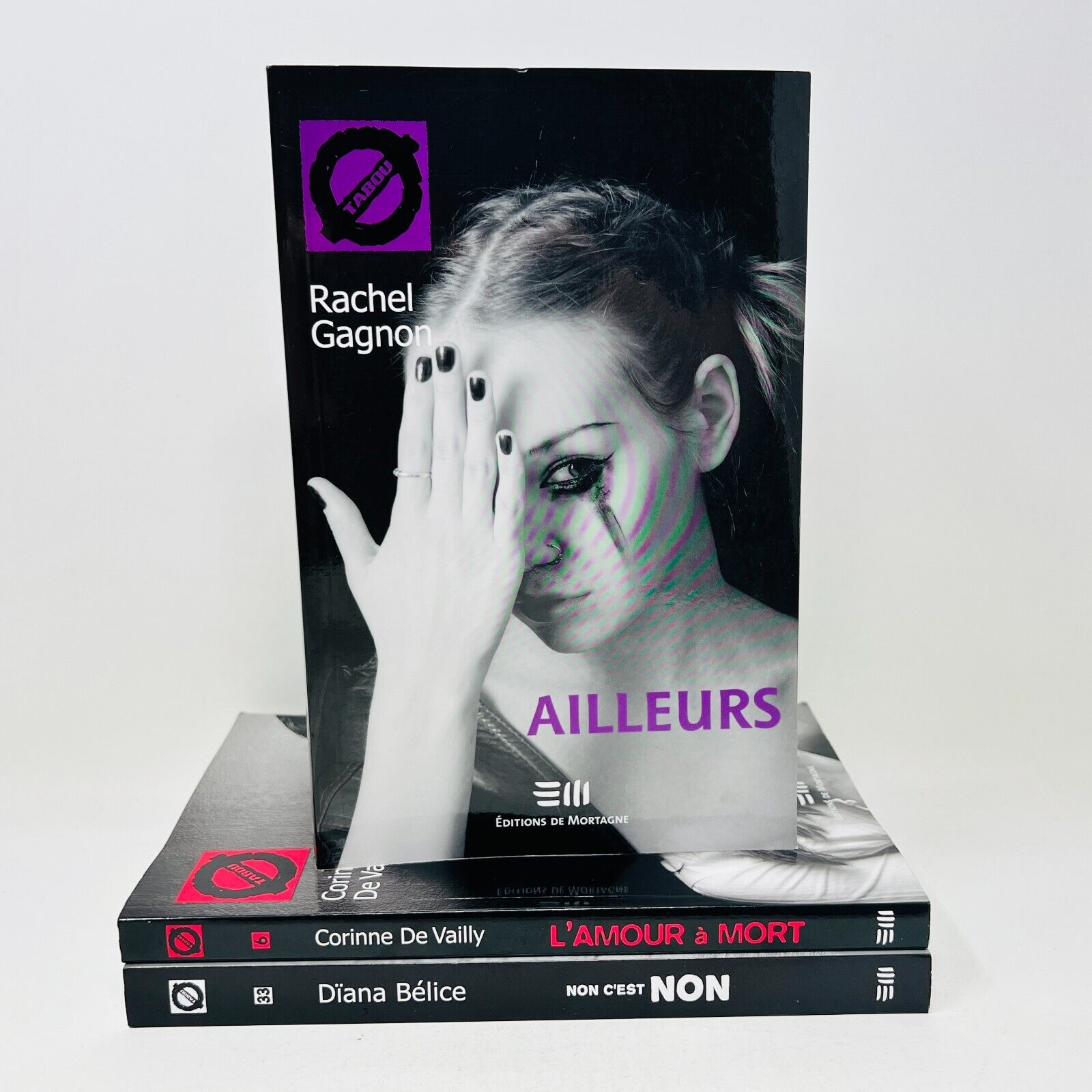 2010 Ailleurs/L'Amour à Mort/Non c'est Non Tabou Lot 3 Livres Romance Français