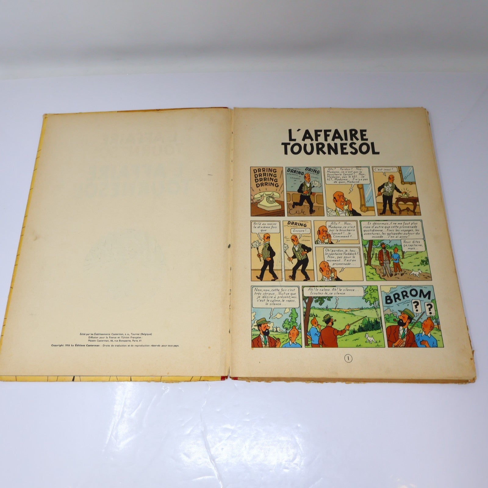 Tintin L'Affaire Tournesol Hergé Casterman 1956 HC B20 Belgique Français/French