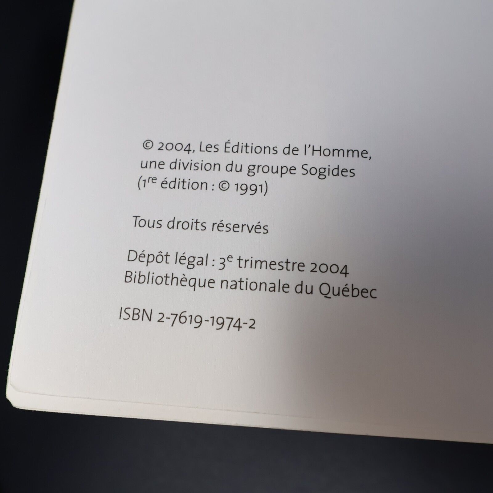 2004 À 10 Kilos du Bonheur de Danielle Bourque Paperback PB Éditions de l'Homme